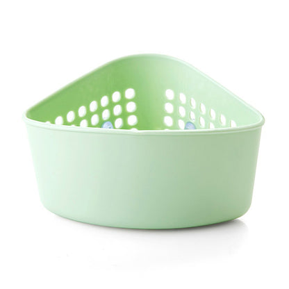 Sink Triangle Drain Basket Plastic Hanging Basket Storage Rack Kitchen Supplies Sink Suction Cup Storage Rack