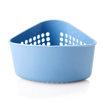Sink Triangle Drain Basket Plastic Hanging Basket Storage Rack Kitchen Supplies Sink Suction Cup Storage Rack