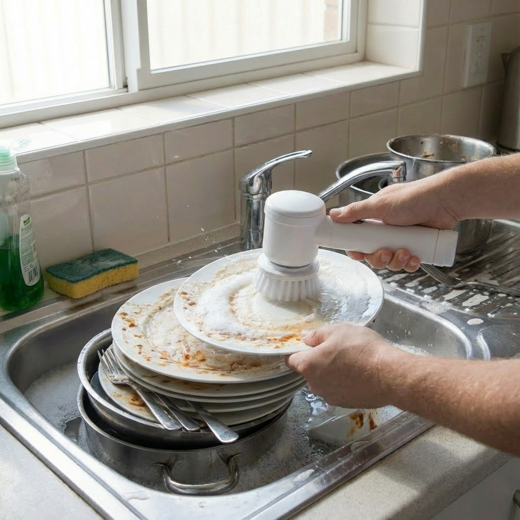 6/8pcs Set Electric Multifunction Cleaning Brushes for Bathroom and Kitchen Bathroom Product Kitchen and Household BathroomTool