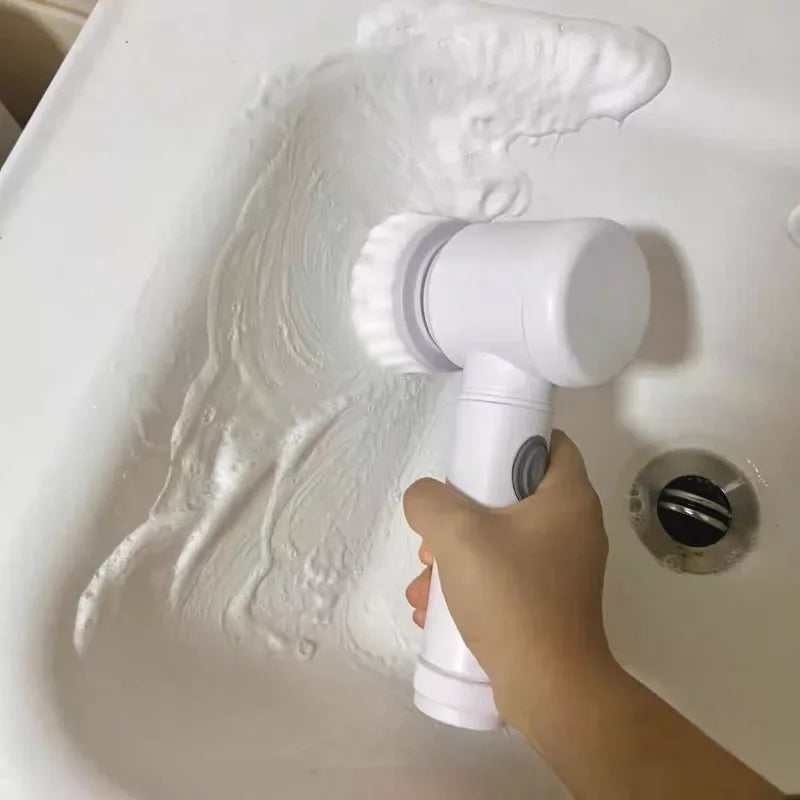 6/8pcs Set Electric Multifunction Cleaning Brushes for Bathroom and Kitchen Bathroom Product Kitchen and Household BathroomTool