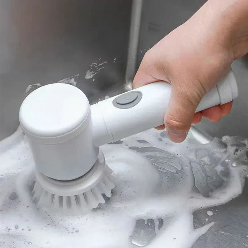 6/8pcs Set Electric Multifunction Cleaning Brushes for Bathroom and Kitchen Bathroom Product Kitchen and Household BathroomTool
