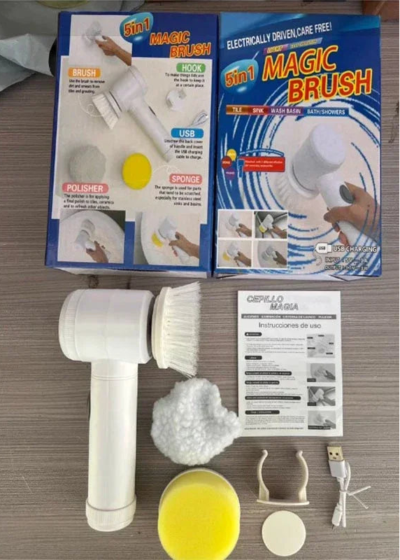 6/8pcs Set Electric Multifunction Cleaning Brushes for Bathroom and Kitchen Bathroom Product Kitchen and Household BathroomTool