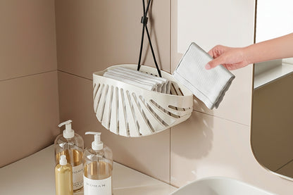 Shell Sink Filter Net Storage Rack Punch-free Drain Basket